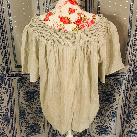 NWT STRIPE SUMMER BLOUSE - Picture 3 of 6